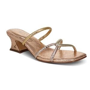 NWT CIRCUS NY by SAM EDELMAN Faye Metallic Twist Strappy Slide Sandals Size 9